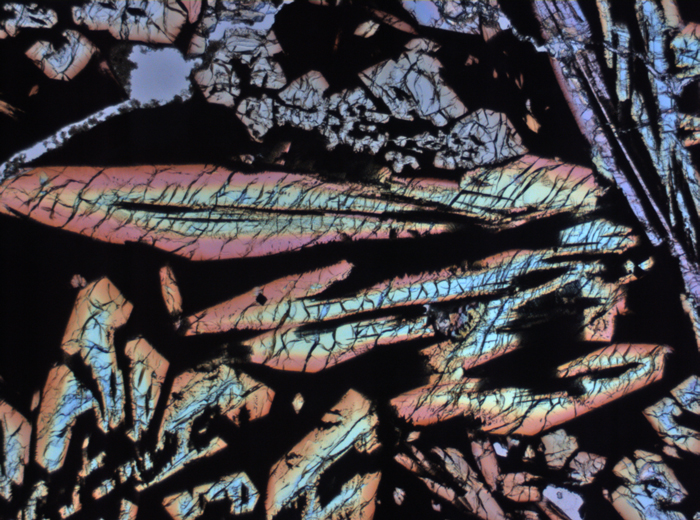 Thin Section Photograph of Apollo 15 Sample 15486,29 in Plane-Polarized Light at 2.5x Magnification and 2.85 mm Field of View (View #1)