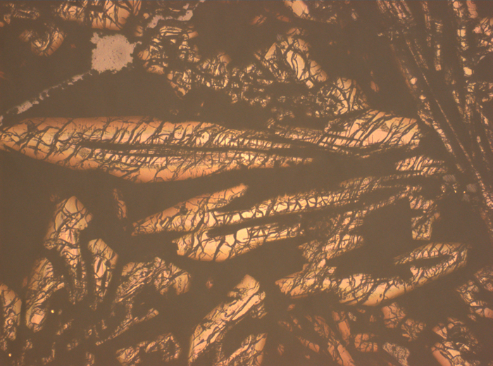 Thin Section Photograph of Apollo 15 Sample 15486,29 in Reflected Light at 2.5x Magnification and 2.85 mm Field of View (View #1)