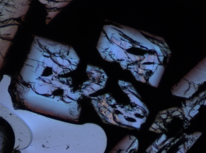 Thin Section Photograph of Apollo 15 Sample 15486,29 in Plane-Polarized Light at 10x Magnification and 0.7 mm Field of View (View #4)