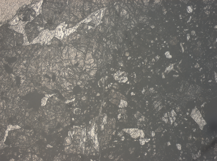 Thin Section Photograph of Apollo 15 Sample 15498,8 in Reflected Light at 2.5x Magnification and 2.85 mm Field of View (View #2)
