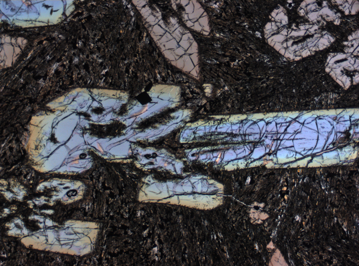 Thin Section Photograph of Apollo 15 Sample 15499,126 in Plane-Polarized Light at 2.5x Magnification and 2.85 mm Field of View (View #2)