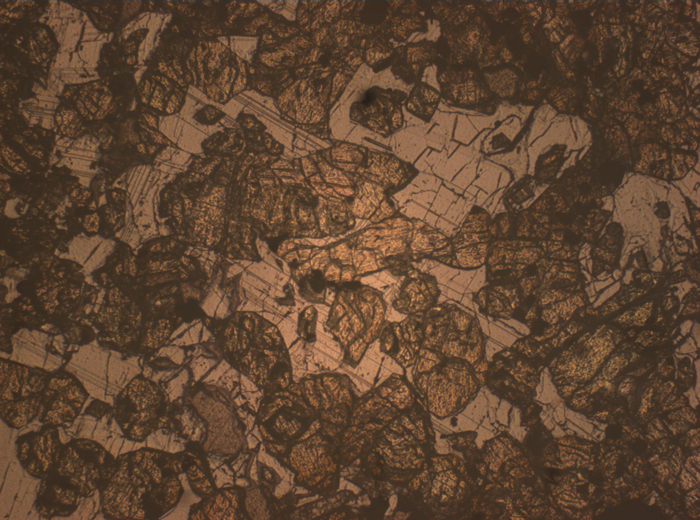 Thin Section Photograph of Apollo 15 Sample 15536,5 in Reflected Light at 2.5x Magnification and 2.85 mm Field of View (View #2)
