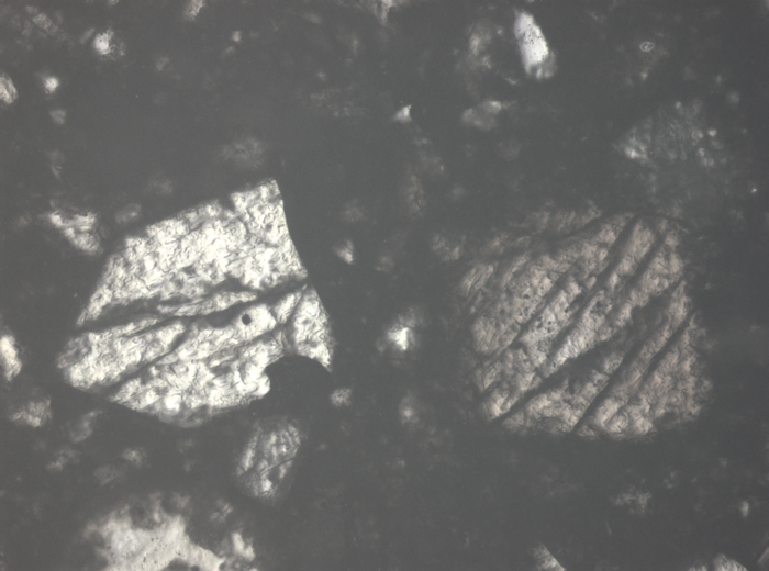 Thin Section Photograph of Apollo 15 Sample 15558,17 in Reflected Light at 10x Magnification and 0.7 mm Field of View (View #5)