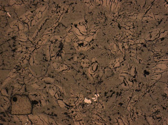 Thin Section Photograph of Apollo 15 Sample 15595,37 in Reflected Light at 2.5x Magnification and 2.85 mm Field of View (View #2)