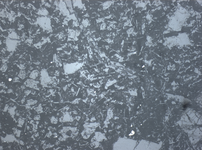 Thin Section Photograph of Apollo 16 Sample 61016,220 in Reflected Light at 2.5x Magnification and 2.85 mm Field of View (View #1)
