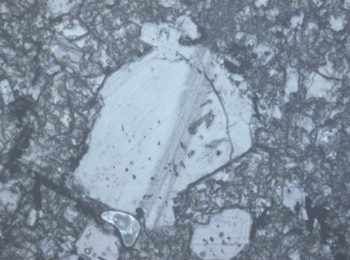 Thin Section Photograph of Apollo 16 Sample 65015,164 in Reflected Light at 10x Magnification and 1.15 mm Field of View (View #3)