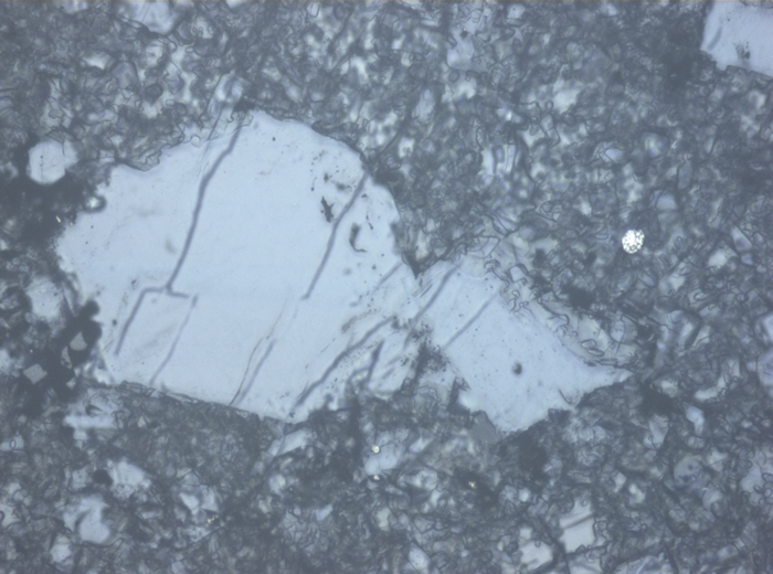 Thin Section Photograph of Apollo 16 Sample 65015,164 in Reflected Light at 10x Magnification and 1.15 mm Field of View (View #6)