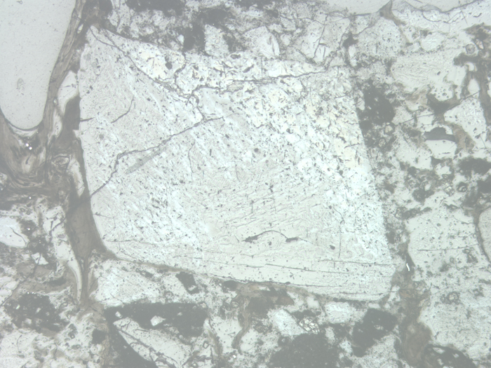 Thin Section Photograph of Apollo 16 Sample 68115,3 in Reflected Light at 5x Magnification and 2.3 mm Field of View (View #2)