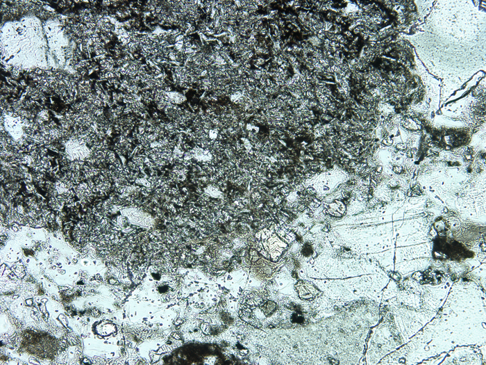 Thin Section Photograph of Apollo 16 Sample 68115,3 in Plane-Polarized Light at 10x Magnification and 1.15 mm Field of View (View #3)
