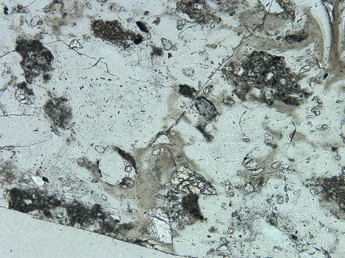 Thin Section Photograph of Apollo 16 Sample 68115,3 in Plane-Polarized Light at 10x Magnification and 1.15 mm Field of View (View #4)