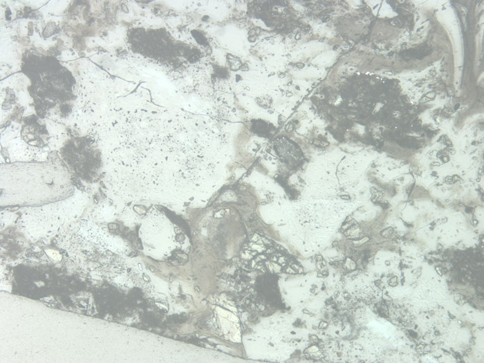 Thin Section Photograph of Apollo 16 Sample 68115,3 in Reflected Light at 10x Magnification and 1.15 mm Field of View (View #4)