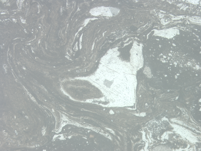 Thin Section Photograph of Apollo 16 Sample 68815,17 in Reflected Light at 5x Magnification and 2.3 mm Field of View (View #1)