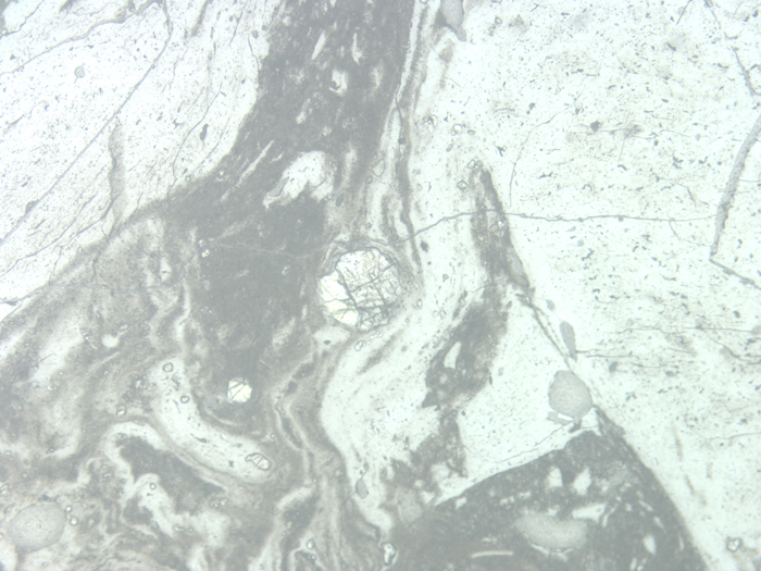 Thin Section Photograph of Apollo 16 Sample 68815,17 in Reflected Light at 10x Magnification and 1.15 mm Field of View (View #3)