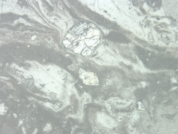 Thin Section Photograph of Apollo 16 Sample 68815,17 in Reflected Light at 10x Magnification and 1.15 mm Field of View (View #4)
