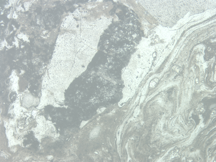 Thin Section Photograph of Apollo 16 Sample 68815,17 in Reflected Light at 10x Magnification and 1.15 mm Field of View (View #5)