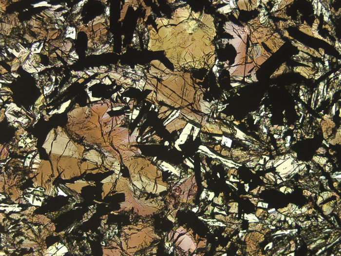 Thin Section Photograph of Apollo 17 Sample 70255,27 in Plane-Polarized Light at 5x Magnification and 2.3 mm Field of View (View #1)