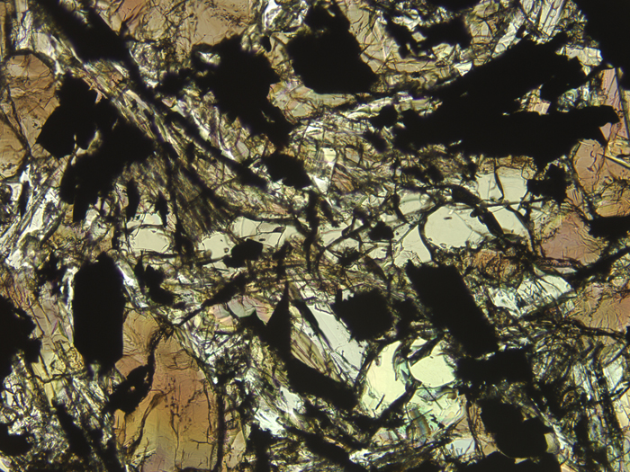 Thin Section Photograph of Apollo 17 Sample 70255,27 in Plane-Polarized Light at 10x Magnification and 1.15 mm Field of View (View #2)