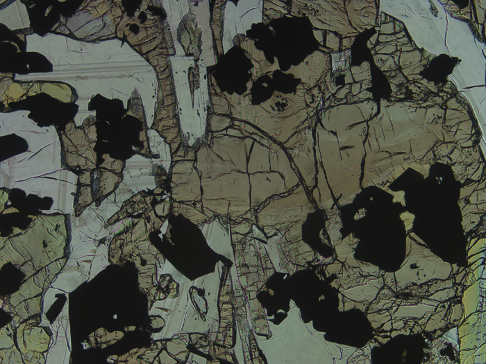 Thin Section Photograph of Apollo 17 Sample 70315,26 in Plane-Polarized Light at 5x Magnification and 2.3 mm Field of View (View #1)