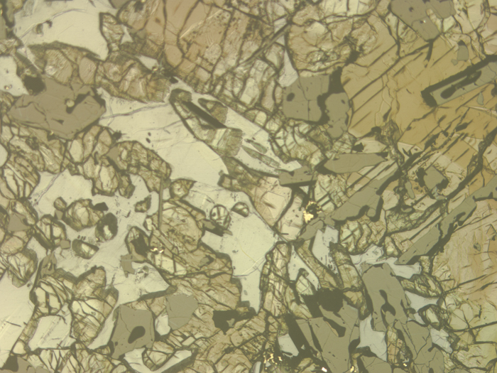 Thin Section Photograph of Apollo 17 Sample 70315,26 in Reflected Light at 5x Magnification and 2.3 mm Field of View (View #2)