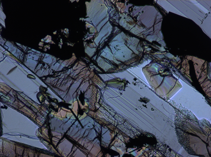 Thin Section Photograph of Apollo 17 Sample 70315,26 in Plane-Polarized Light at 10x Magnification and 1.15 mm Field of View (View #6)