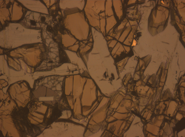 Thin Section Photograph of Apollo 17 Sample 71035,29 in Reflected Light at 10x Magnification and 1.15 mm Field of View (View #3)