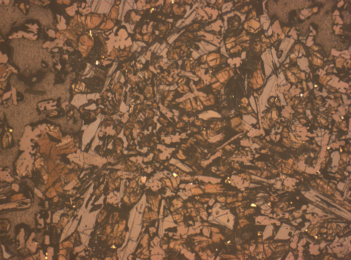Thin Section Photograph of Apollo 17 Sample 74255,62 in Reflected Light at 2.5x Magnification and 2.85 mm Field of View (View #2)