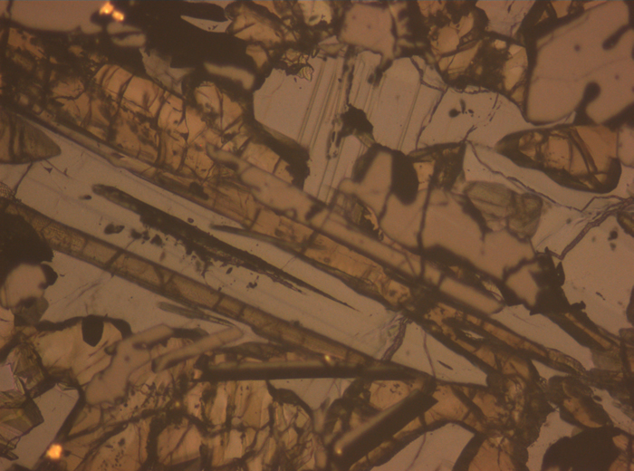 Thin Section Photograph of Apollo 17 Sample 74255,62 in Reflected Light at 10x Magnification and 1.15 mm Field of View (View #4)