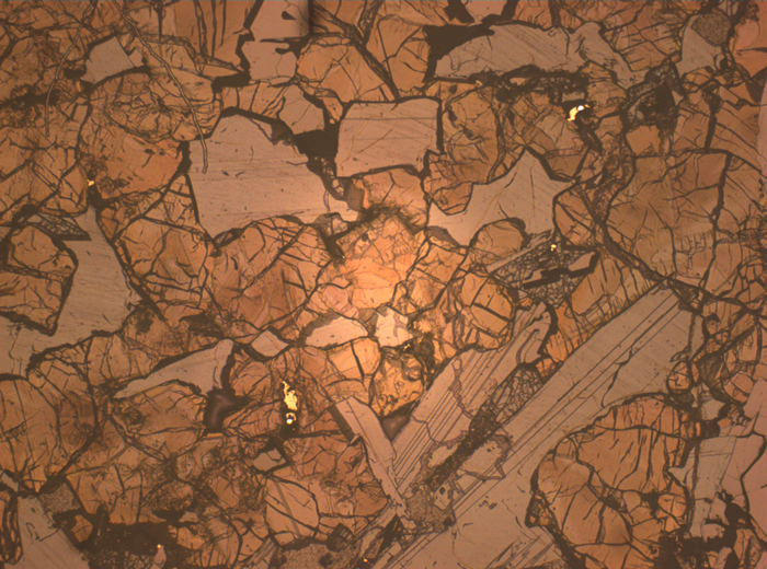 Thin Section Photograph of Apollo 17 Sample 75015,26 in Reflected Light at 2.5x Magnification and 2.85 mm Field of View (View #1)