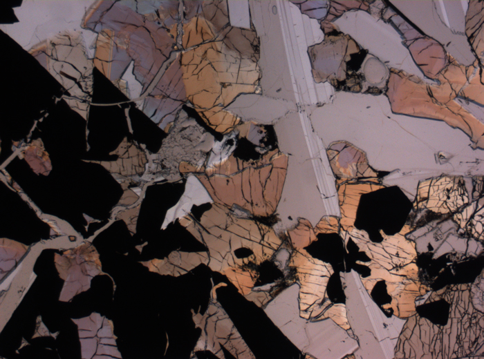Thin Section Photograph of Apollo 17 Sample 75015,26 in Plane-Polarized Light at 2.5x Magnification and 2.85 mm Field of View (View #2)