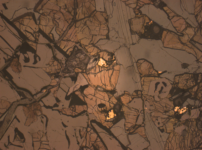Thin Section Photograph of Apollo 17 Sample 75015,26 in Reflected Light at 2.5x Magnification and 2.85 mm Field of View (View #2)