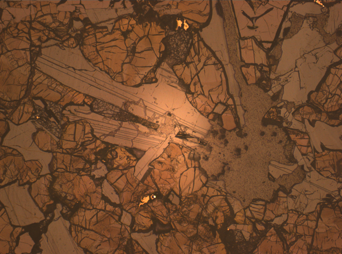 Thin Section Photograph of Apollo 17 Sample 75015,26 in Reflected Light at 2.5x Magnification and 2.85 mm Field of View (View #3)