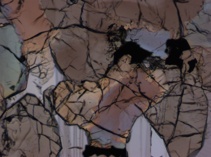 Thin Section Photograph of Apollo 17 Sample 75015,26 in Plane-Polarized Light at 10x Magnification and 1.15 mm Field of View (View #4)