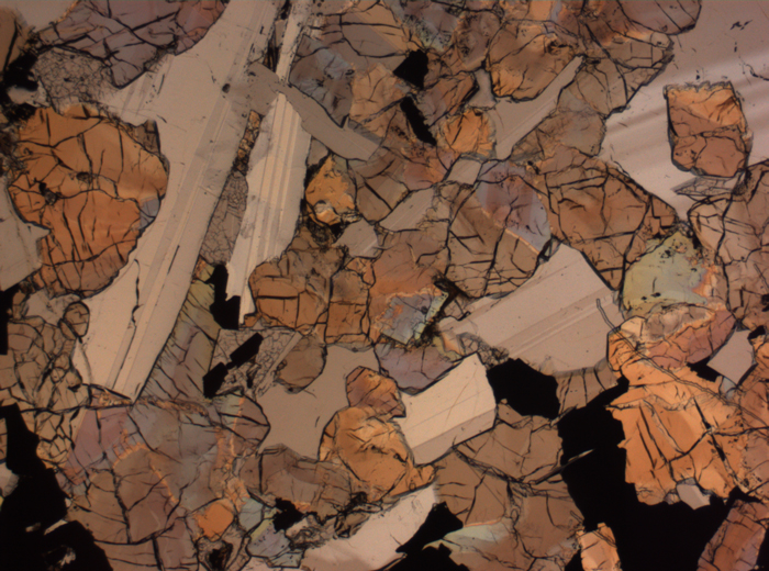 Thin Section Photograph of Apollo 17 Sample 75015,26 in Plane-Polarized Light at 2.5x Magnification and 2.85 mm Field of View (View #1)