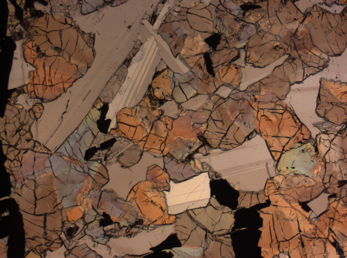 Thin Section Photograph of Apollo 17 Sample 75015,26 in Plane-Polarized Light at 2.5x Magnification and 2.85 mm Field of View (View #4)