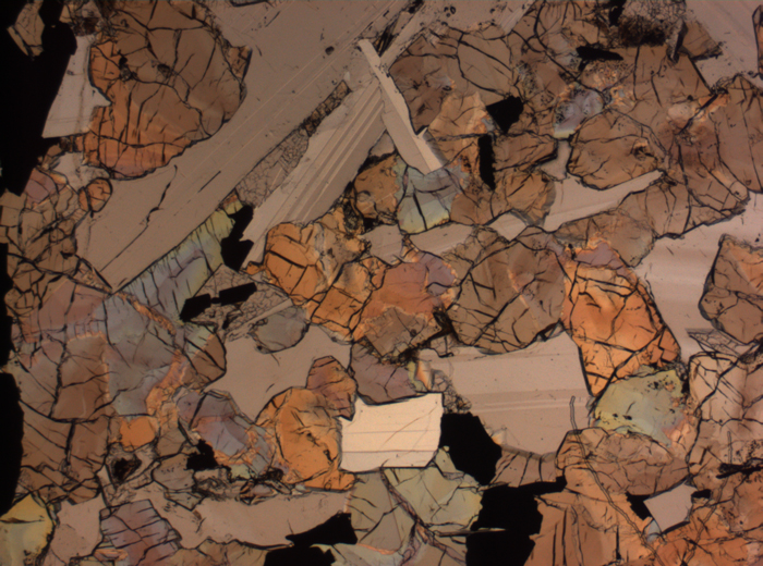 Thin Section Photograph of Apollo 17 Sample 75015,26 in Plane-Polarized Light at 2.5x Magnification and 2.85 mm Field of View (View #6)