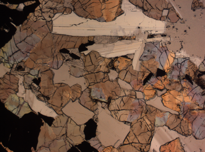 Thin Section Photograph of Apollo 17 Sample 75015,26 in Plane-Polarized Light at 2.5x Magnification and 2.85 mm Field of View (View #15)