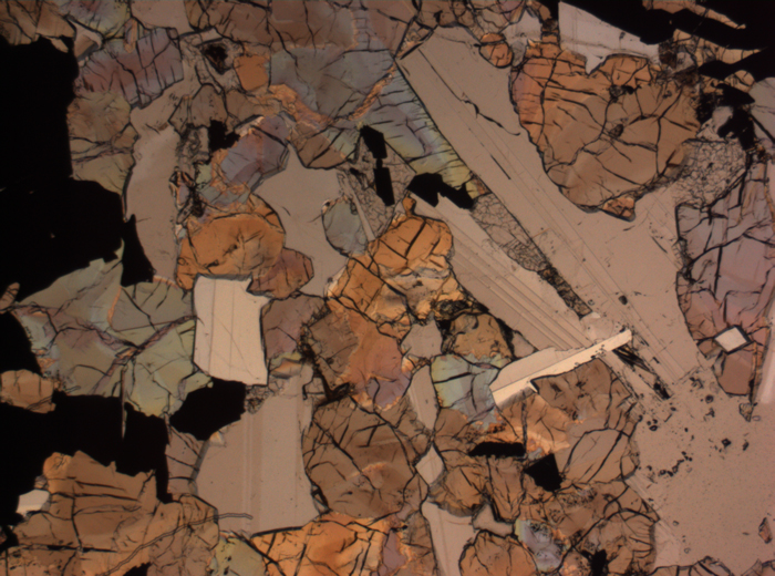 Thin Section Photograph of Apollo 17 Sample 75015,26 in Plane-Polarized Light at 2.5x Magnification and 2.85 mm Field of View (View #25)
