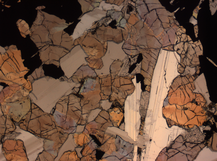 Thin Section Photograph of Apollo 17 Sample 75015,26 in Plane-Polarized Light at 2.5x Magnification and 2.85 mm Field of View (View #35)