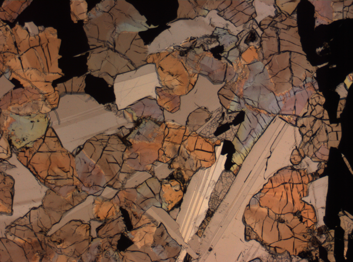 Thin Section Photograph of Apollo 17 Sample 75015,26 in Plane-Polarized Light at 2.5x Magnification and 2.85 mm Field of View (View #39)