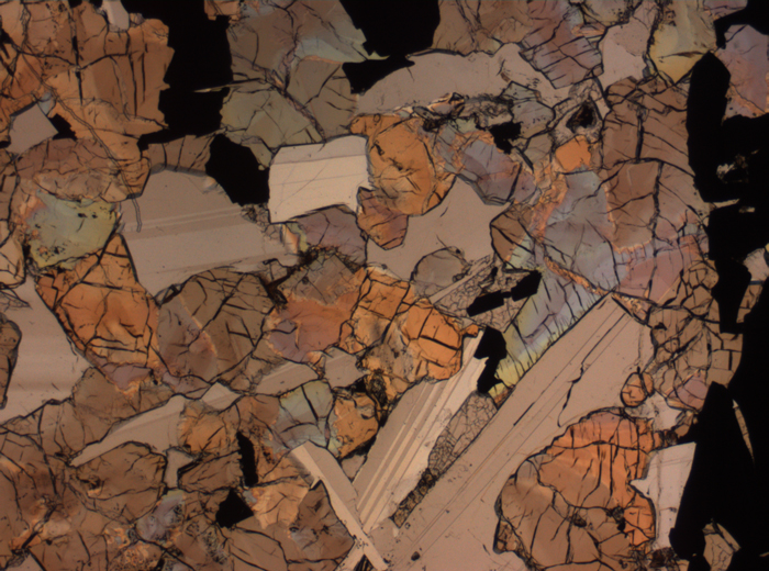 Thin Section Photograph of Apollo 17 Sample 75015,26 in Plane-Polarized Light at 2.5x Magnification and 2.85 mm Field of View (View #41)