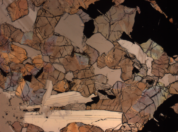 Thin Section Photograph of Apollo 17 Sample 75015,26 in Plane-Polarized Light at 2.5x Magnification and 2.85 mm Field of View (View #51)