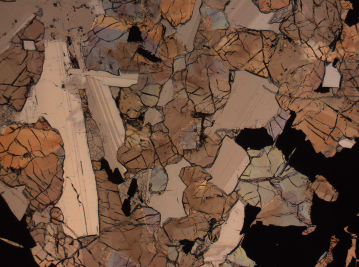 Thin Section Photograph of Apollo 17 Sample 75015,26 in Plane-Polarized Light at 2.5x Magnification and 2.85 mm Field of View (View #67)