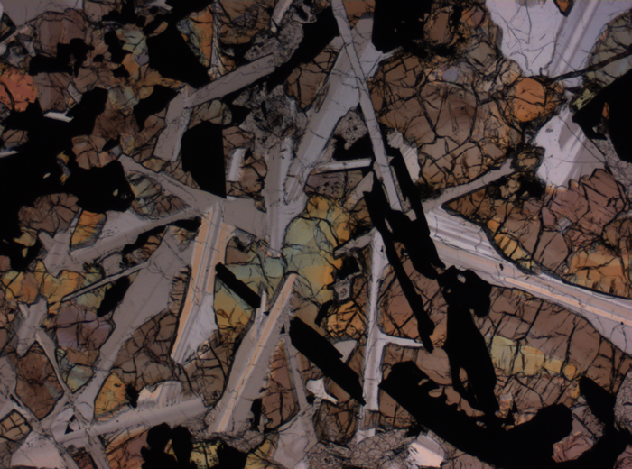 Thin Section Photograph of Apollo 17 Sample 75035,71 in Plane-Polarized Light at 2.5x Magnification and 2.85 mm Field of View (View #1)