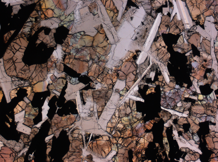 Thin Section Photograph of Apollo 17 Sample 75035,71 in Plane-Polarized Light at 2.5x Magnification and 2.85 mm Field of View (View #2)