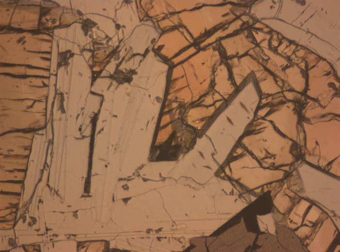 Thin Section Photograph of Apollo 17 Sample 75055,15 in Reflected Light at 10x Magnification and 1.15 mm Field of View (View #4)