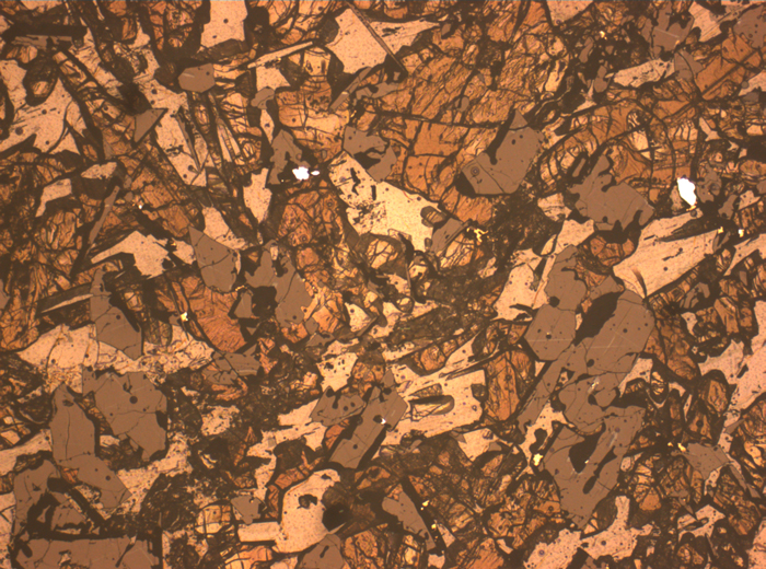 Thin Section Photograph of Apollo 17 Sample 75075,83 in Reflected Light at 2.5x Magnification and 2.85 mm Field of View (View #2)