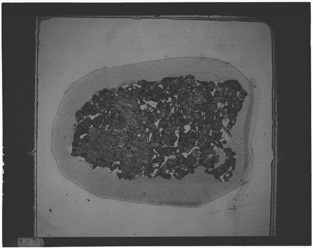 Black and white Thin Section photograph of Apollo 12 Sample(s) 12057,36.