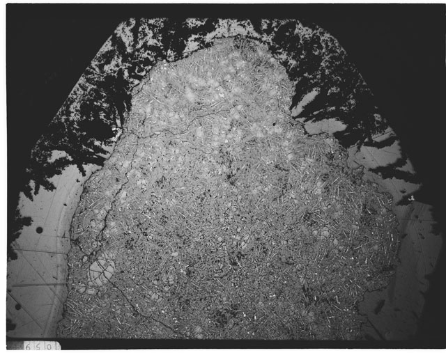 Black and white Thin Section close up photograph of Apollo 12 Sample(s) 12022,10.