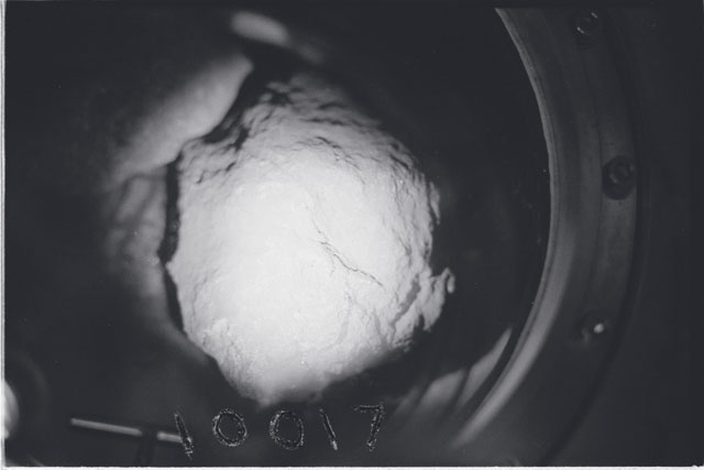 Black and white Processing photograph of Apollo 11 Sample(s) 10017 .
