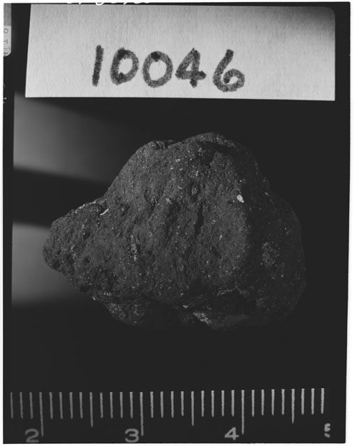 Processing photograph of Apollo 11 Sample(s) 10046,0 showing close-up view.